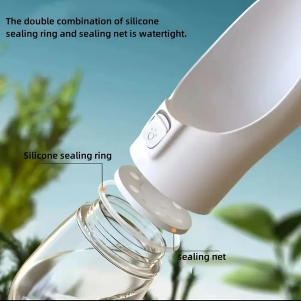 Portable‎ Dog Water Bottle Cream Color 350 ML
